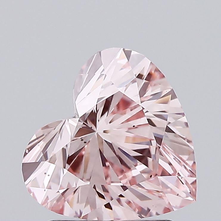 1.91 Ct. Fancy Intense Pink Heart Lab Grown Diamond