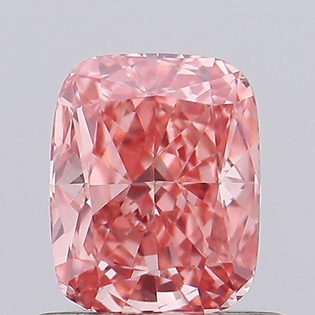 0.77 Ct. Fancy Vivid Pink Cushion Lab Grown Diamond