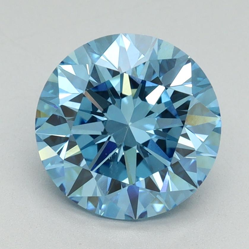 2.29 Ct. Fancy Vivid Blue Round Lab Grown Diamond