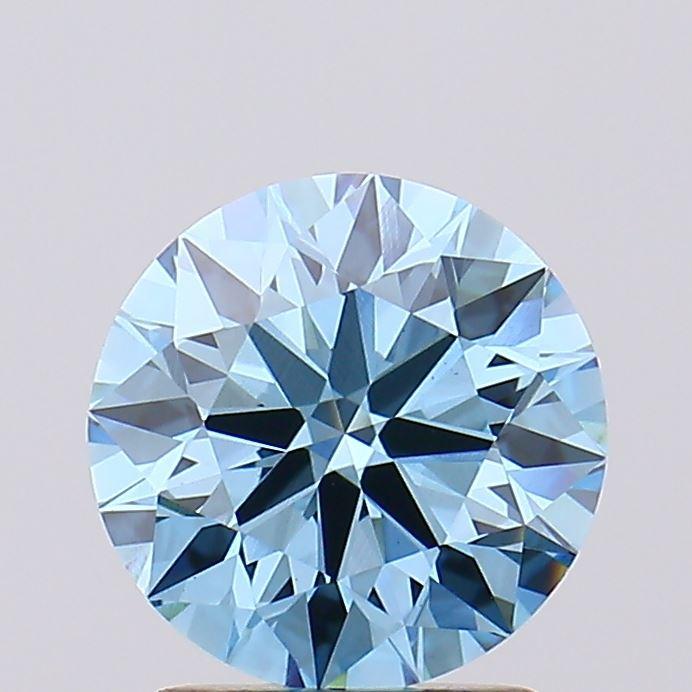 1.74 Ct. Fancy Vivid Blue Round Lab Grown Diamond