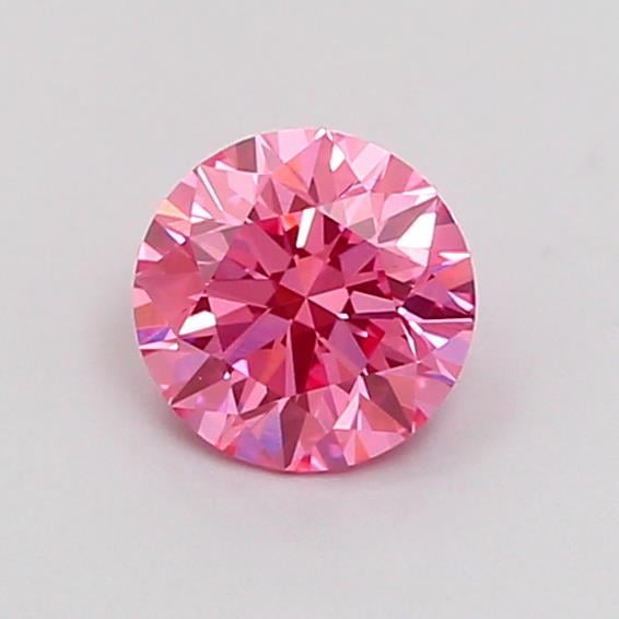 0.58 Ct. Fancy Vivid Pink Round Lab Grown Diamond