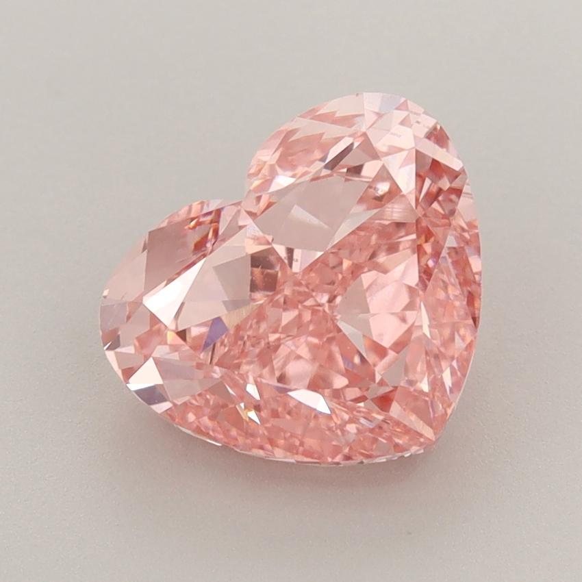 3.42 Ct. Fancy Vivid  Pink Heart Lab Grown Diamond