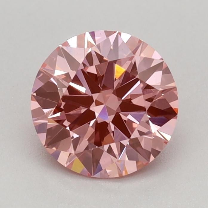 0.75 Ct. Fancy Vivid Pink Round Lab Grown Diamond