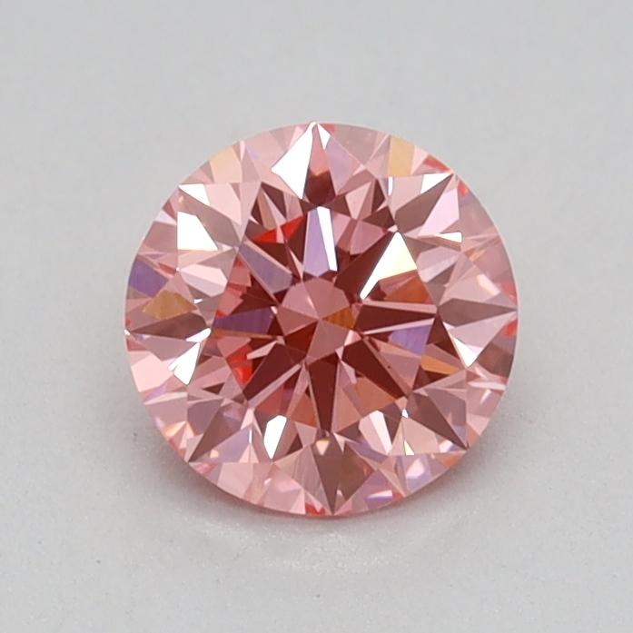 0.51 Ct. Fancy Vivid Pink Round Lab Grown Diamond