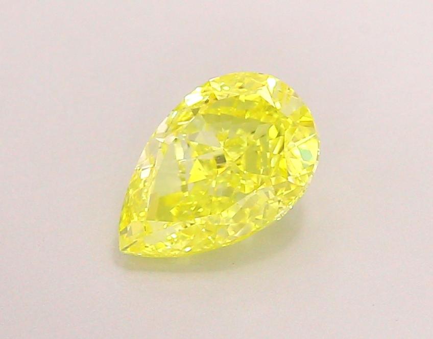 1.06 Ct. Fancy Vivid Yellow Pear Lab Grown Diamond