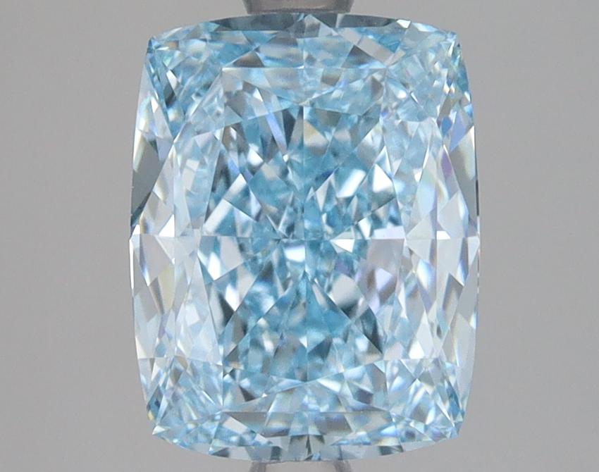 3.06 Ct. Fancy Intense Blue Cushion Lab Grown Diamond