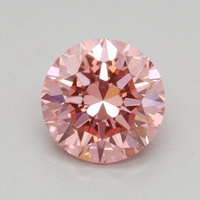 0.52 Ct. Fancy Vivid Pink Round Lab Grown Diamond
