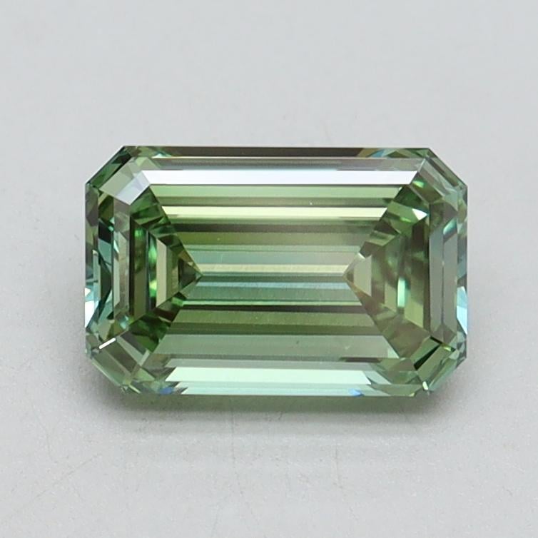 1.00 Ct. Fancy Intense Pacific Green Emerald Lab Grown Diamond