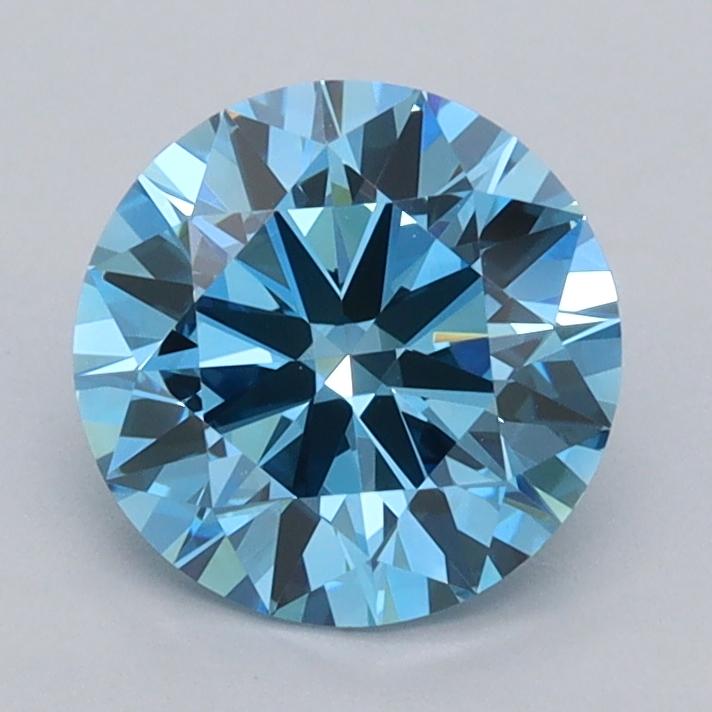 1.41 Ct. Fancy Vivid  Blue Round Lab Grown Diamond
