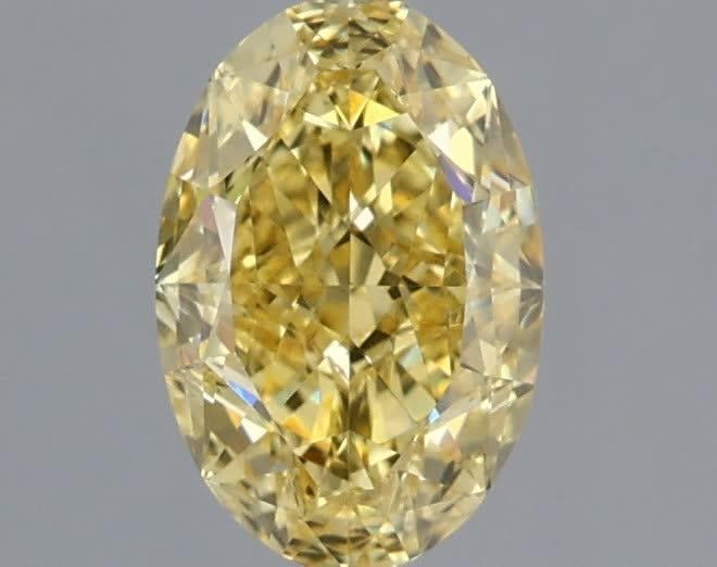 1.16 Ct. Fancy Intense Yellow Oval Lab Grown Diamond