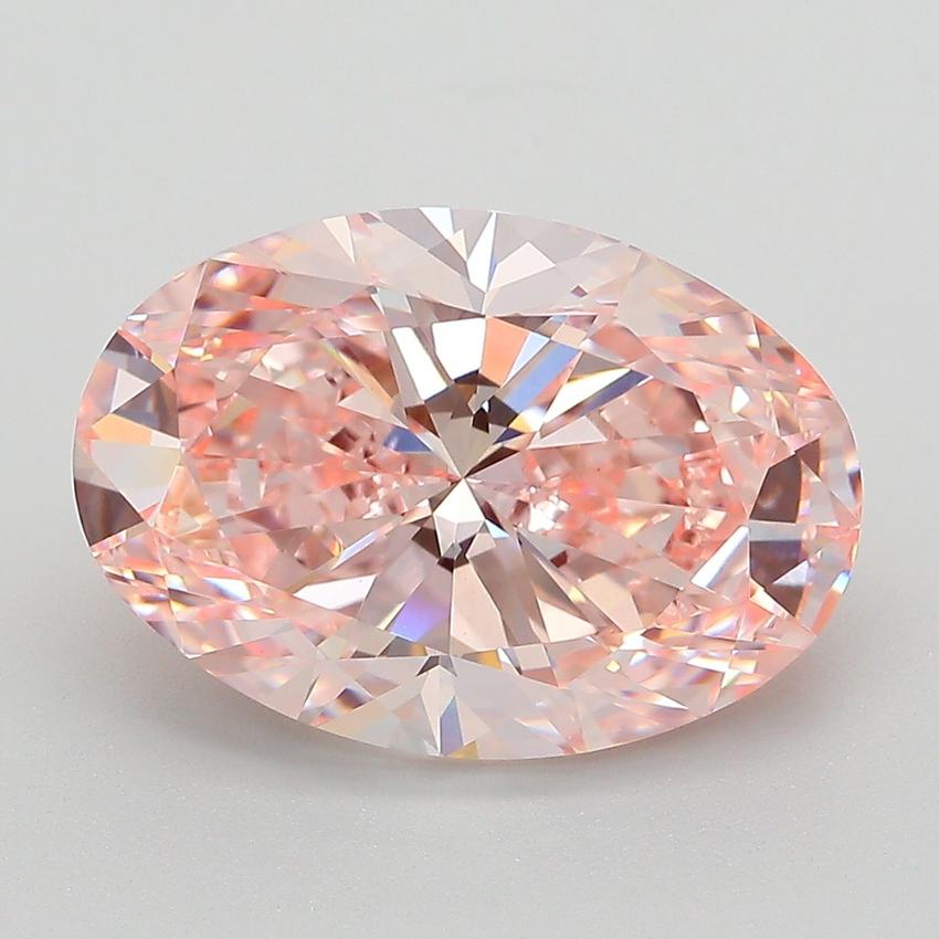 6.00 Ct. Fancy Intense Pink Oval Lab Grown Diamond