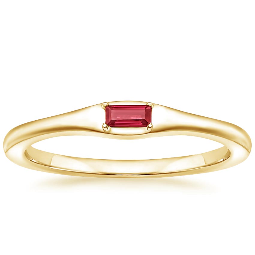 Yellow Gold Vivant Ruby Ring