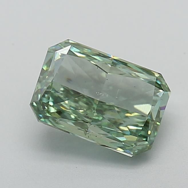 1.53 Ct. Fancy Vivid Green Radiant Lab Grown Diamond