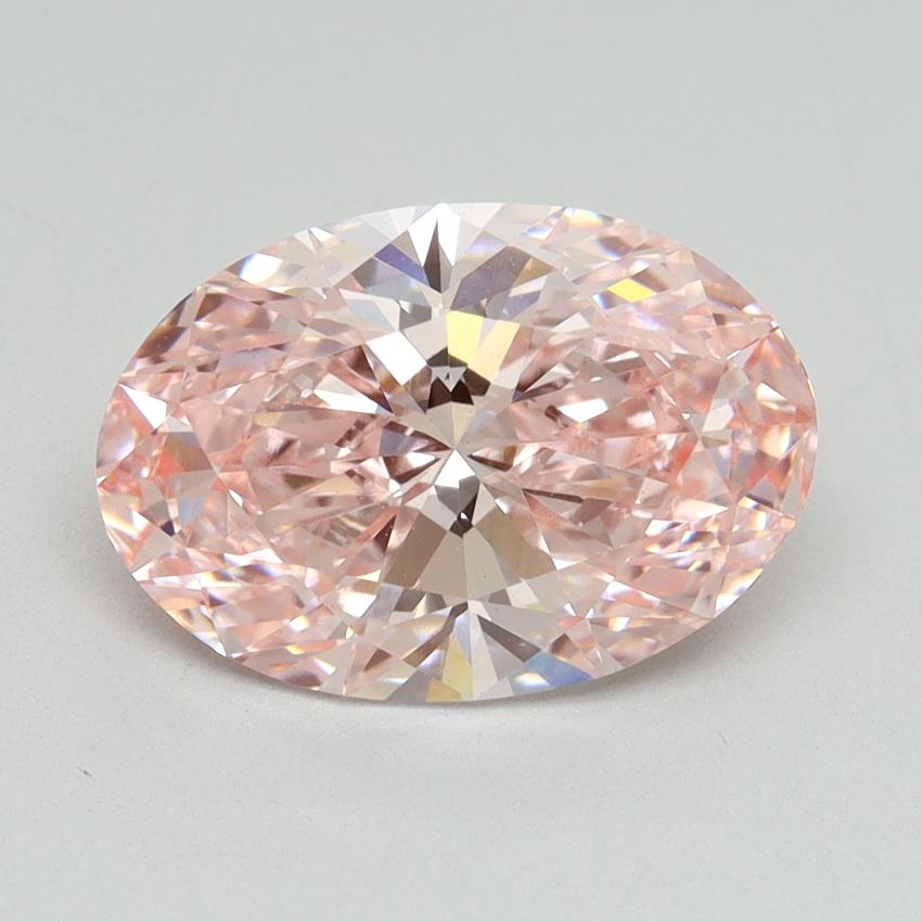 3.03 Ct. Fancy Vivid Pink Oval Lab Grown Diamond