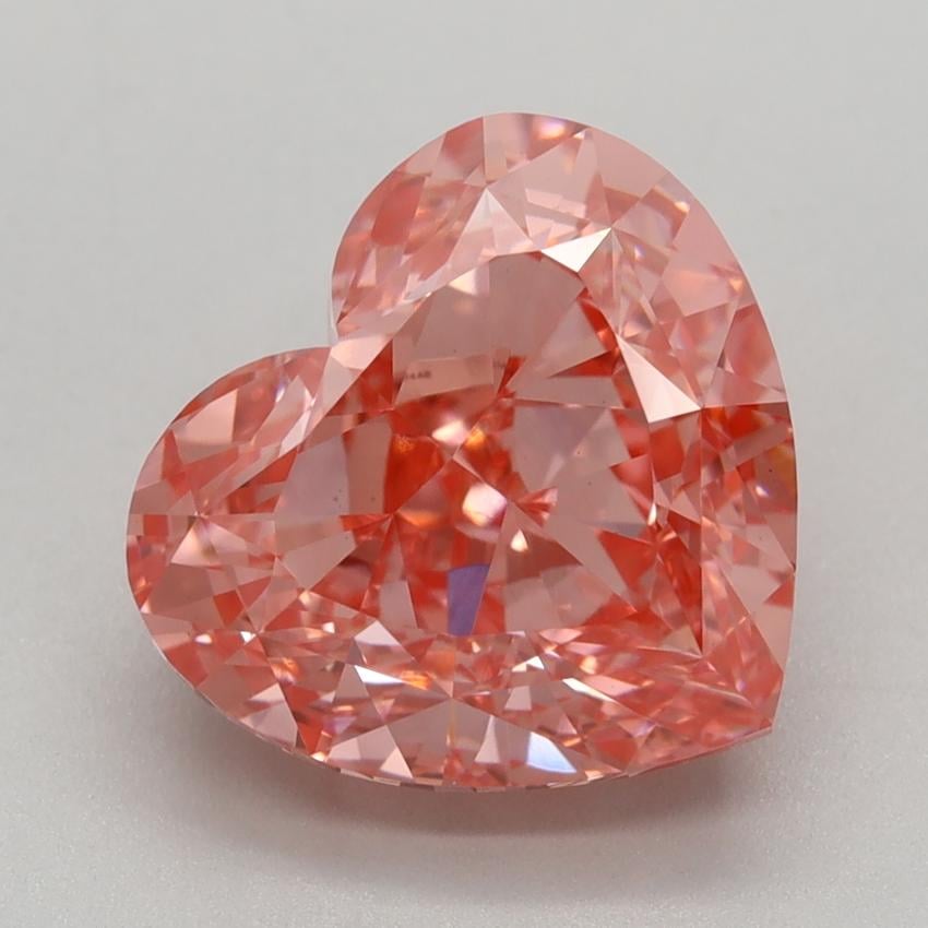 3.15 Ct. Fancy Vivid Pink Heart Lab Grown Diamond