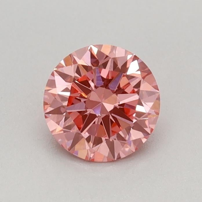 0.43 Ct. Fancy Vivid Pink Round Lab Grown Diamond