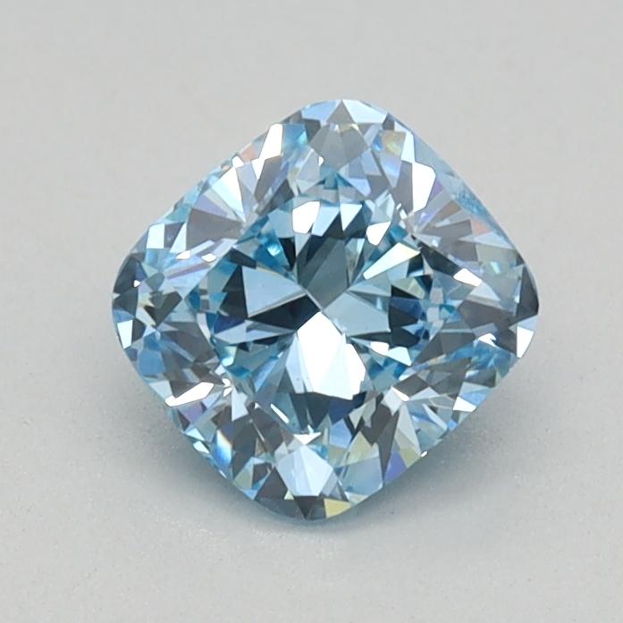 0.59 Ct. Fancy Vivid Blue Cushion Lab Grown Diamond