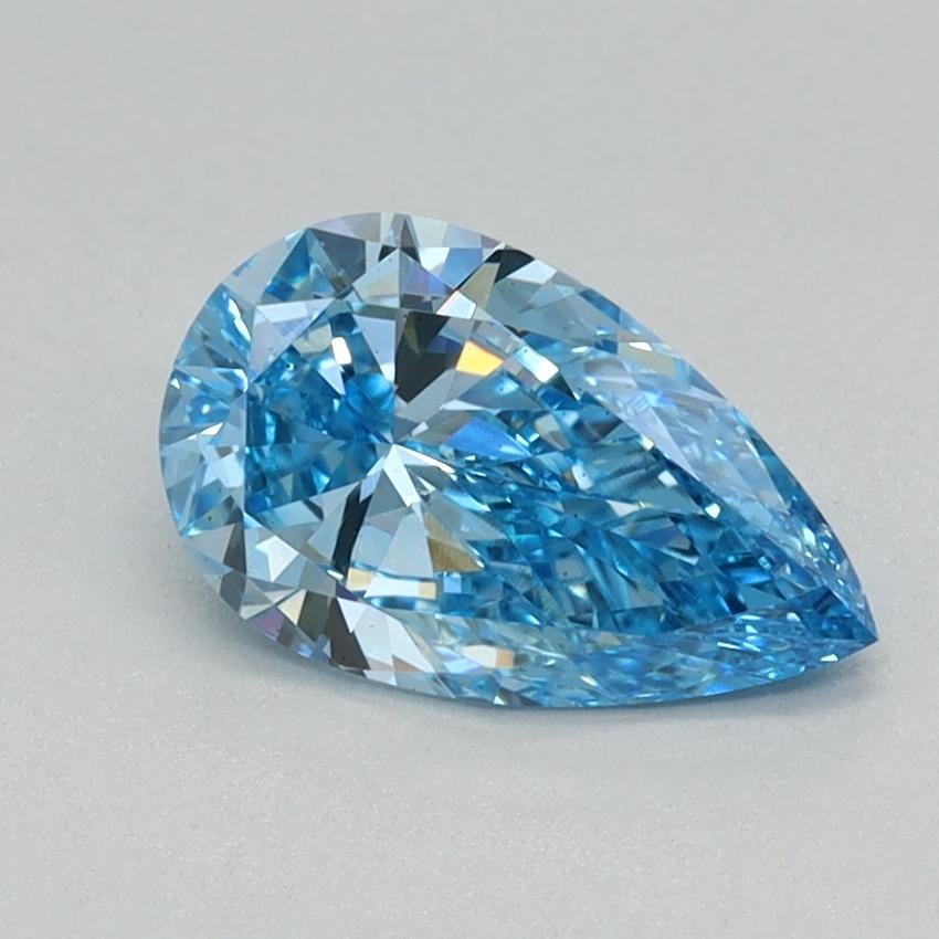 0.70 Ct. Fancy Vivid Blue Pear Lab Grown Diamond