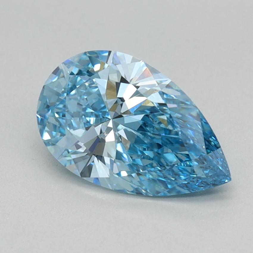 0.89 Ct. Fancy Vivid Blue Pear Lab Grown Diamond