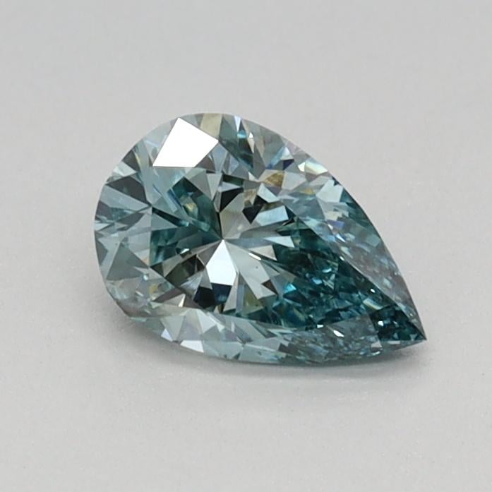 0.37 Ct. Fancy Vivid Green Pear Lab Grown Diamond