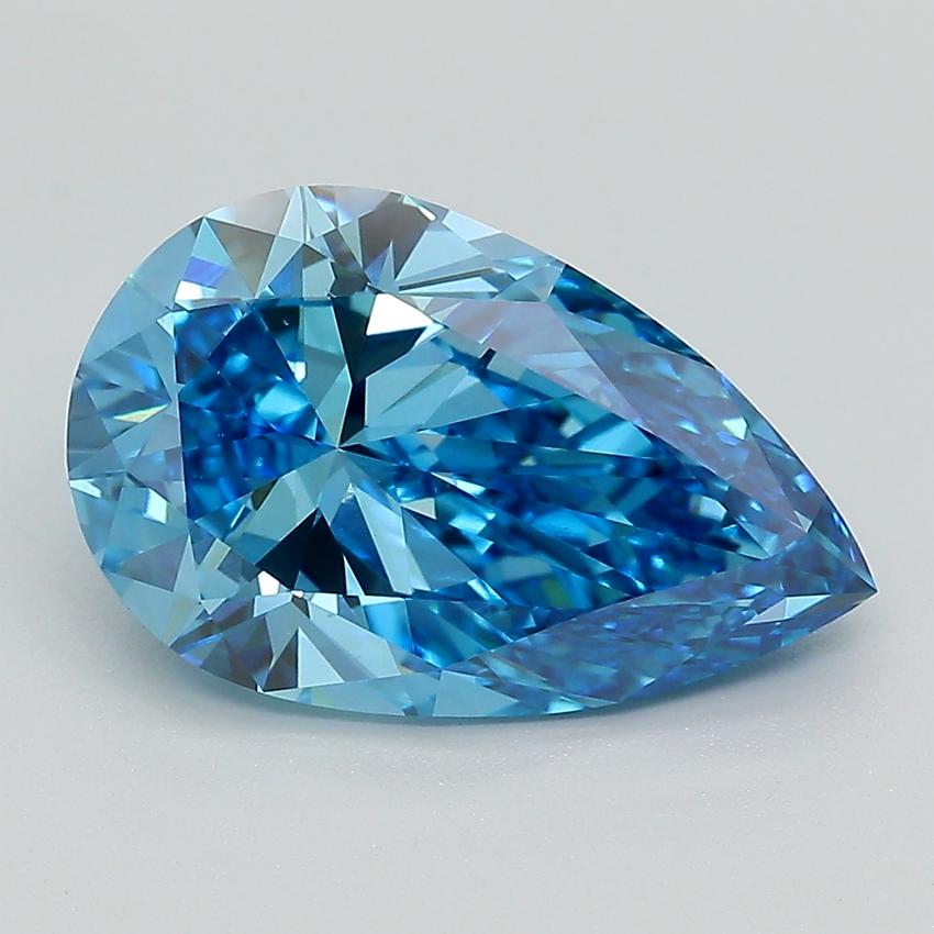 4.01 Ct. Fancy Vivid Blue Pear Lab Grown Diamond