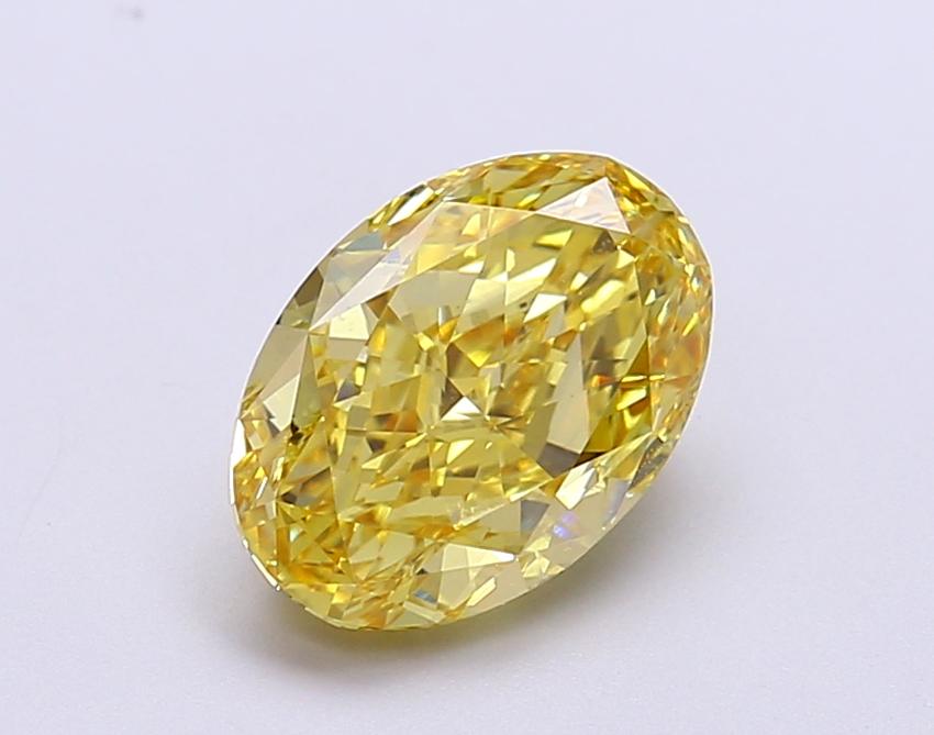 2.20 Ct. Fancy Vivid Yellow Oval Lab Grown Diamond