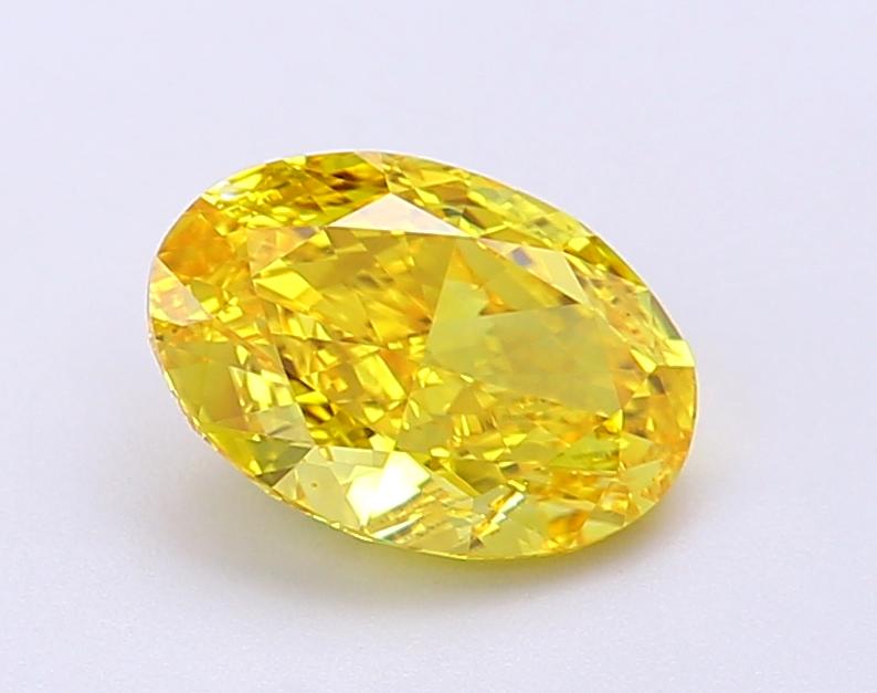 1.51 Ct. Fancy Vivid Yellow Oval Lab Grown Diamond
