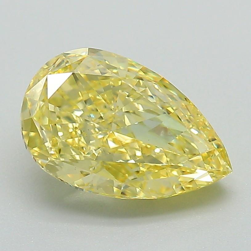 2.11 Ct. Fancy Intense Yellow Pear Lab Grown Diamond