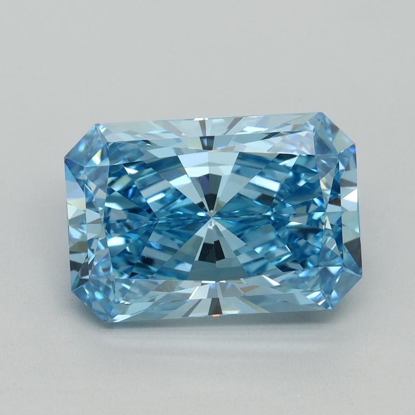 5.09 Ct. Fancy Vivid Blue Radiant Lab Grown Diamond