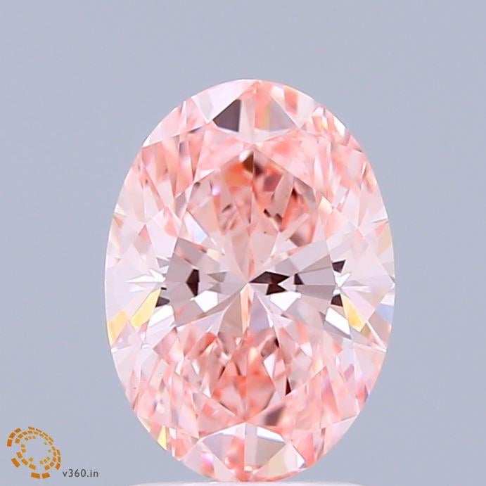 1.74 Ct. Fancy Vivid Pink Oval Lab Grown Diamond