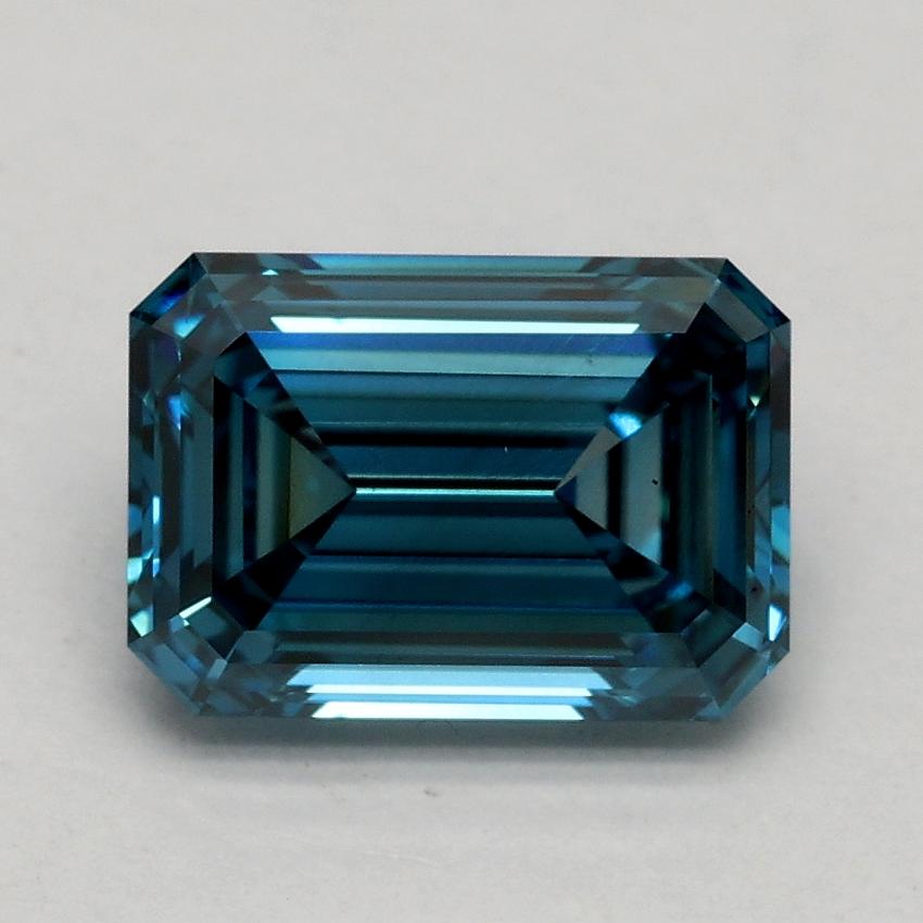 1.71 Ct. Fancy Vivid Blue Emerald Lab Grown Diamond
