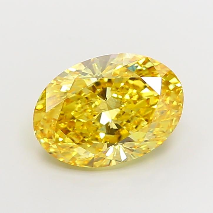 5.54 Ct. Fancy Vivid Yellow Oval Lab Grown Diamond