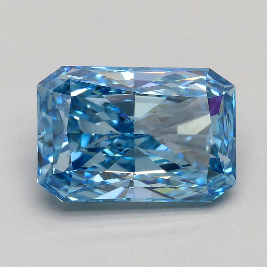 2.57 Ct. Fancy Vivid Blue Radiant Lab Grown Diamond