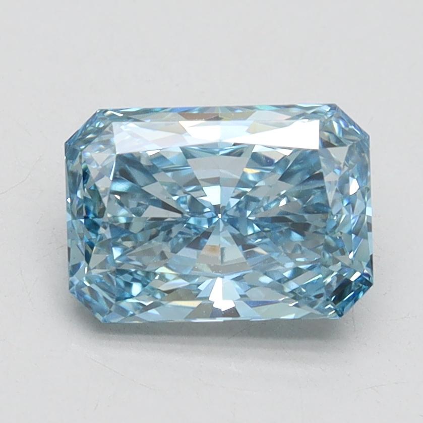1.62 Ct. Fancy Vivid Blue Radiant Lab Grown Diamond