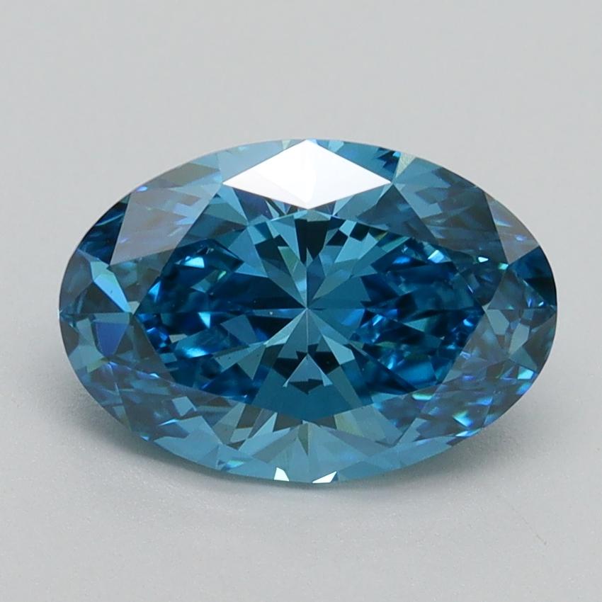 2.08 Ct. Fancy Vivid Blue Oval Lab Grown Diamond