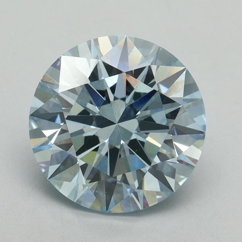 3.19 Ct. Fancy Intense Blue Round Lab Grown Diamond