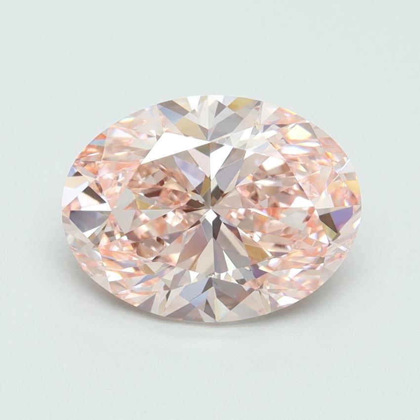 3.01 Ct. Fancy Intense Pink Oval Lab Grown Diamond