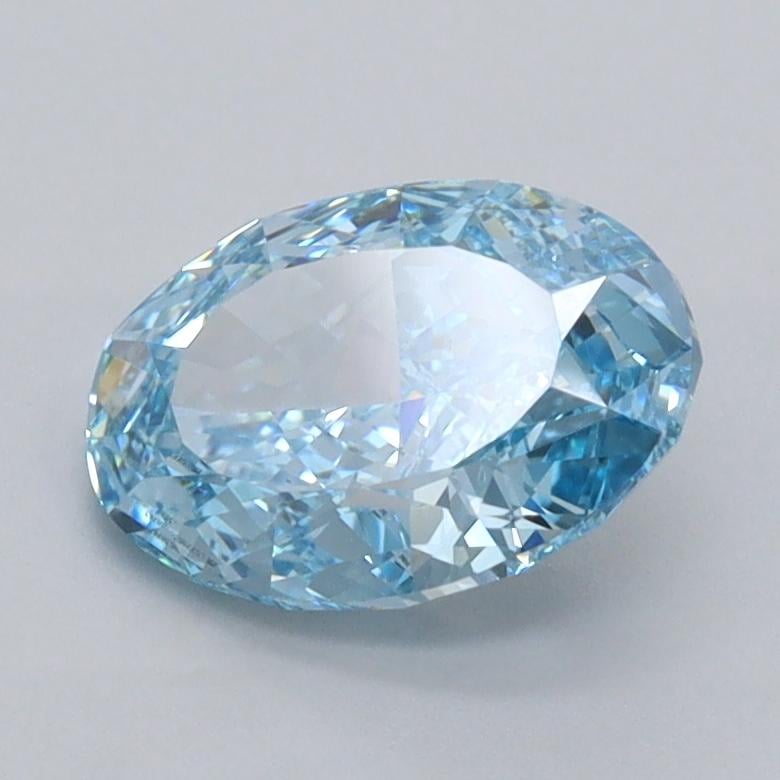 1.40 Ct. Fancy Vivid  Blue Oval Lab Grown Diamond