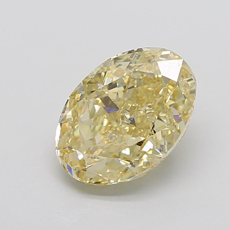 4.94 Ct. Fancy Light  Yellow Oval Lab Grown Diamond