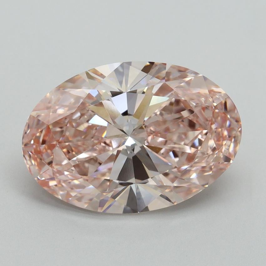 6.50 Ct. Fancy Vivid Pink Oval Lab Grown Diamond