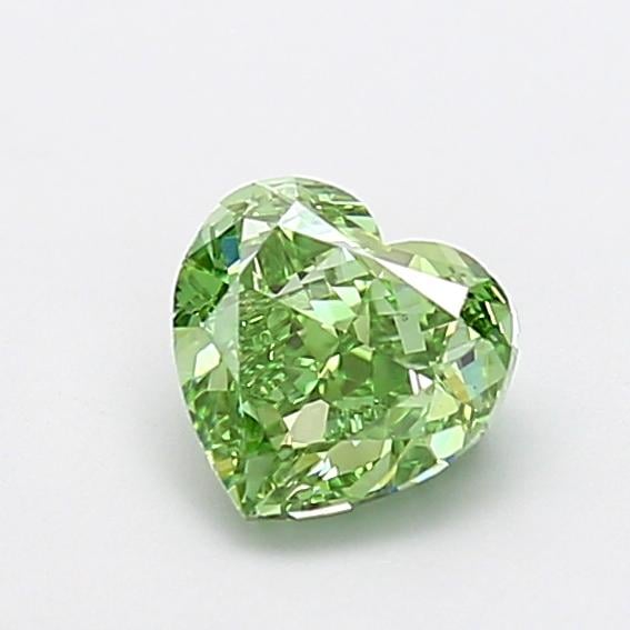1.29 Ct. Fancy Vivid Green Heart Lab Grown Diamond