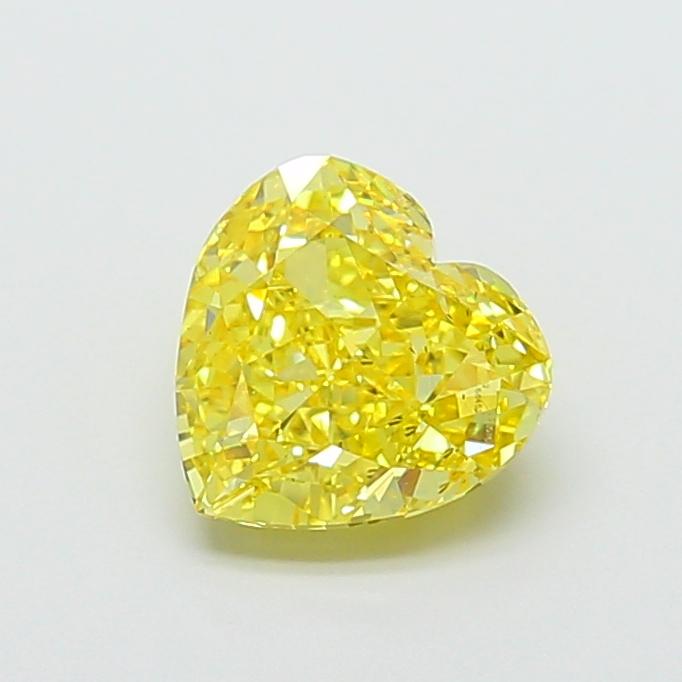 2.00 Ct. Fancy Vivid Yellow Heart Lab Grown Diamond