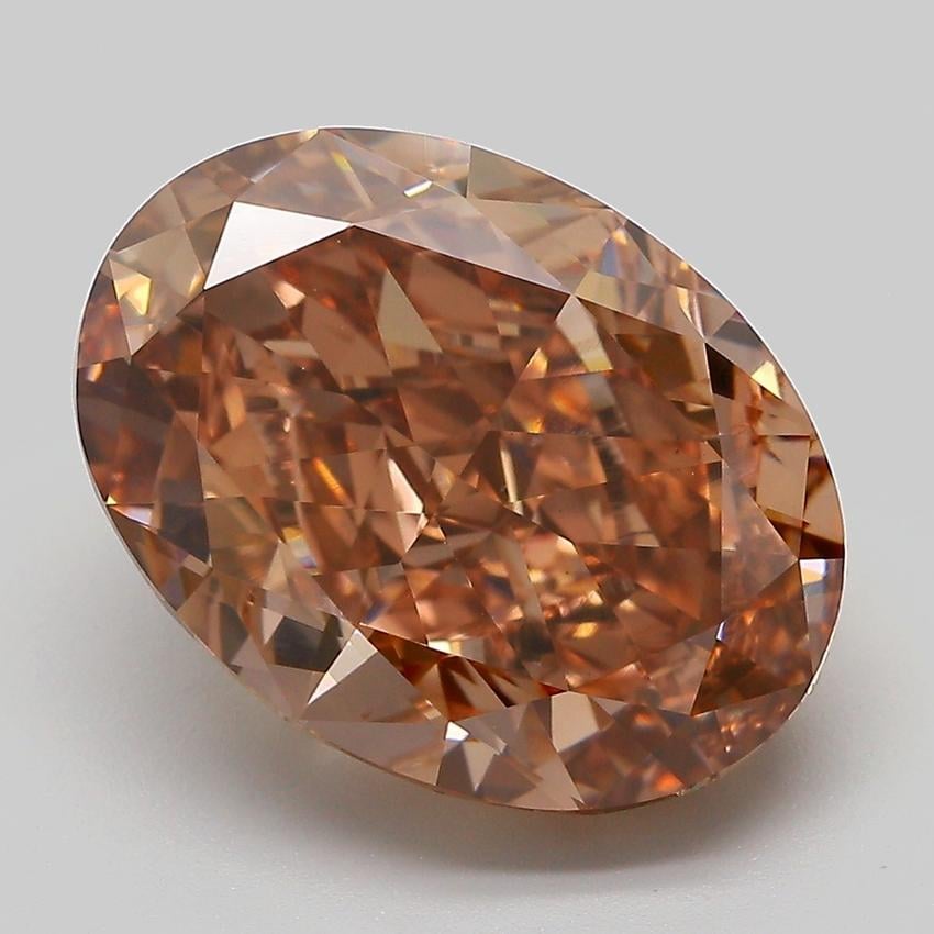 8.92 Ct. Fancy  Brown Oval Lab Grown Diamond