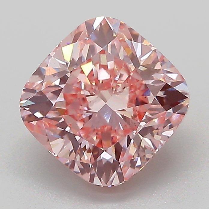 2.03 Ct. Fancy Vivid Pink Cushion Lab Grown Diamond