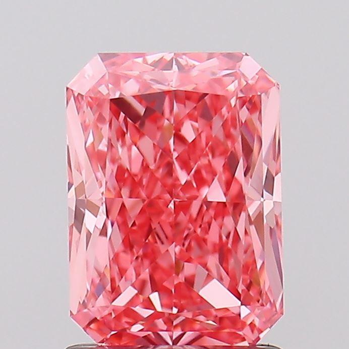 1.52 Ct. Fancy Vivid Pink Radiant Lab Grown Diamond