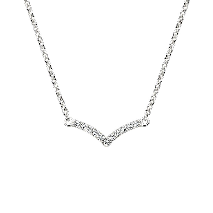 diamond chevron necklace