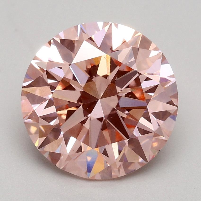 2.50 Ct. Fancy Intense Pink Round Lab Grown Diamond