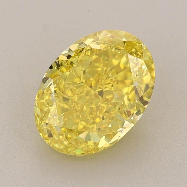 1.56 Ct. Fancy Vivid  Yellow Oval Lab Grown Diamond