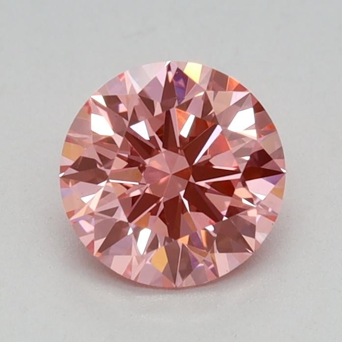 0.60 Ct. Fancy Vivid Pink Round Lab Grown Diamond