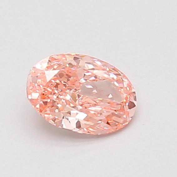 0.54 Ct. Fancy Vivid Pink Oval Lab Grown Diamond